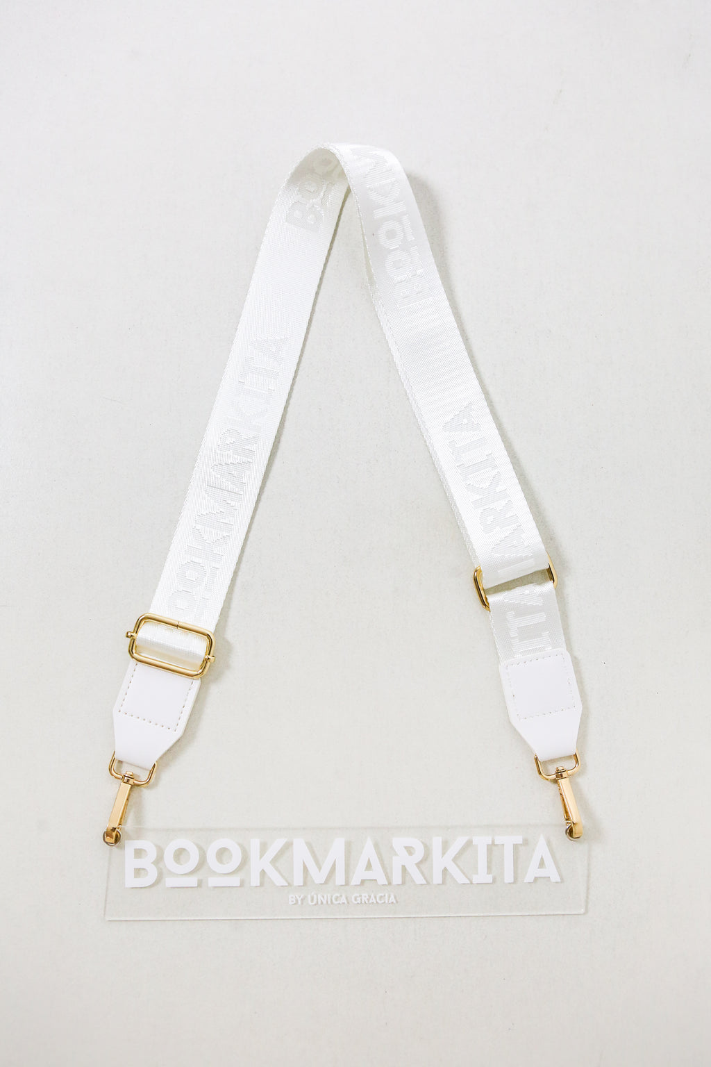 Bookmarkita - Clear Acrylic / White Text