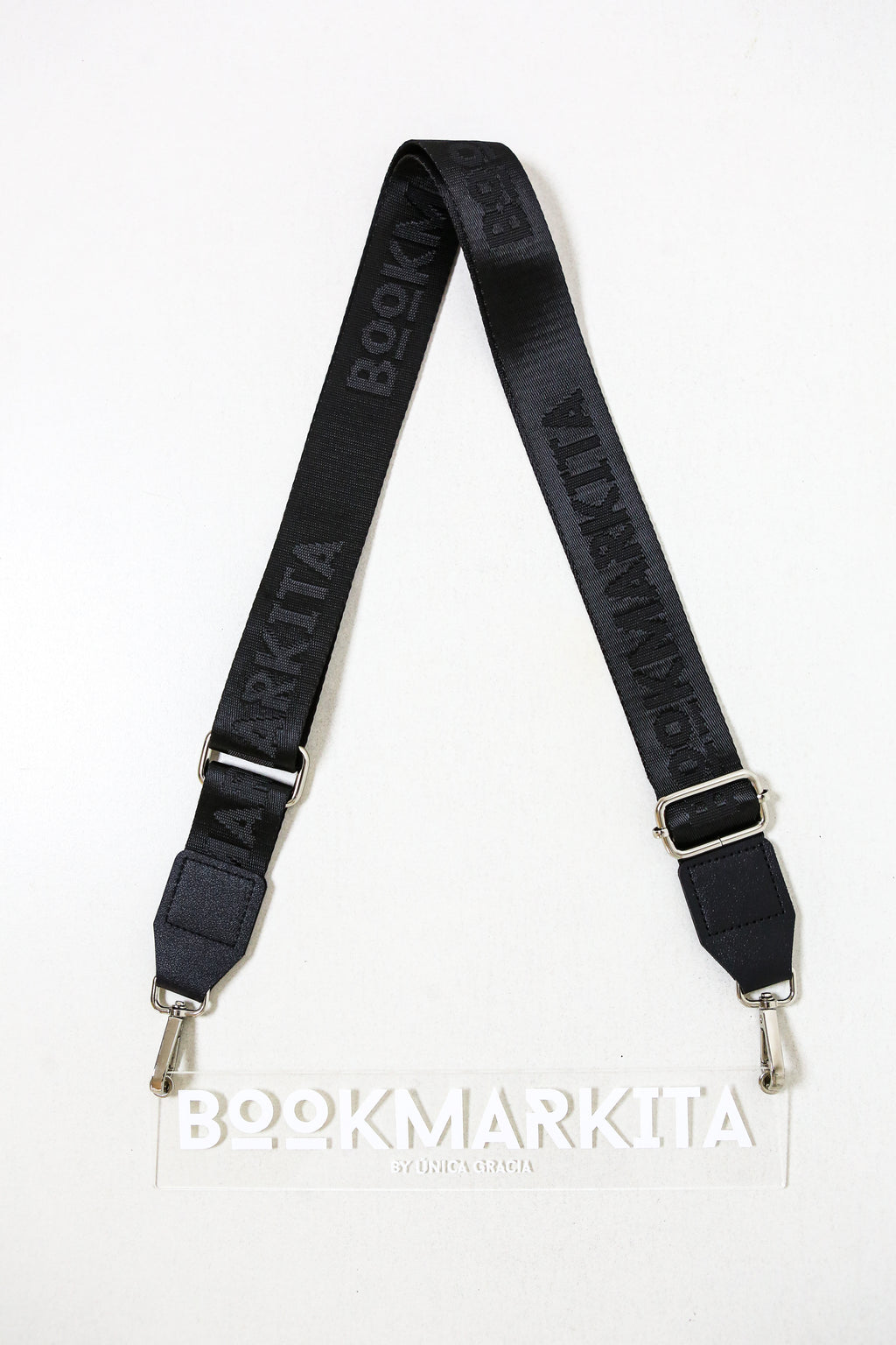 Bookmarkita - Clear Acrylic / White Text